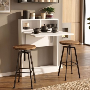 Τραπέζι επιτοίχιο πτυσσόμενο Bracke Megapap χρώμα λευκό 70x15x96εκ.