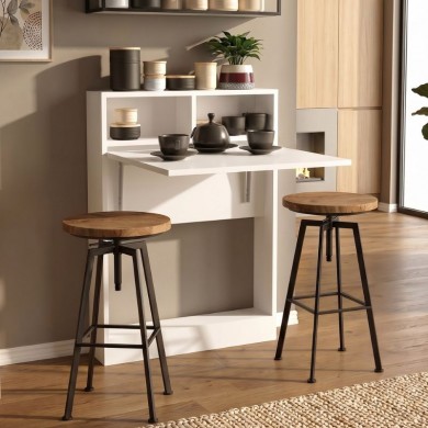 Τραπέζι επιτοίχιο πτυσσόμενο Bracke Megapap χρώμα λευκό 70x15x96εκ.