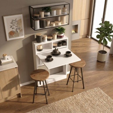 Τραπέζι επιτοίχιο πτυσσόμενο Bracke Megapap χρώμα λευκό 70x15x96εκ.