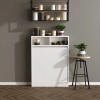 Bracke Megapap melamine wall mounded folding table in white color 70x15x96cm.