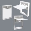 Bracke Megapap melamine wall mounded folding table in white color 70x15x96cm.