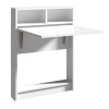 Bracke Megapap melamine wall mounded folding table in white color 70x15x96cm.