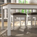 Τραπέζι Fira Megapap χρώμα λευκό - φυσικό οξιάς 180x90x78εκ.