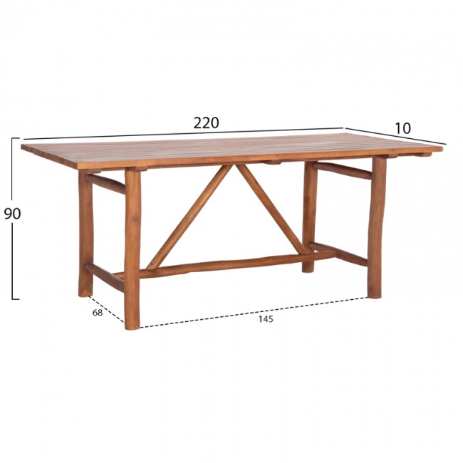 ΤΡΑΠΕΖΙ GROOVE HM9390.01 ΑΠΟ ΞΥΛΟ ΜΑΣΙΦ ΤΕΑΚ 220X100X90Υεκ.