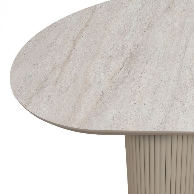 Τραπέζι Hazar Megapap Mdf χρώμα travertine - sandstone 180x90x77εκ.