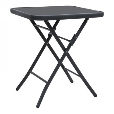 Lorento Megapap metal - tempered glass table in anthracite - black color 60x60x70cm.
