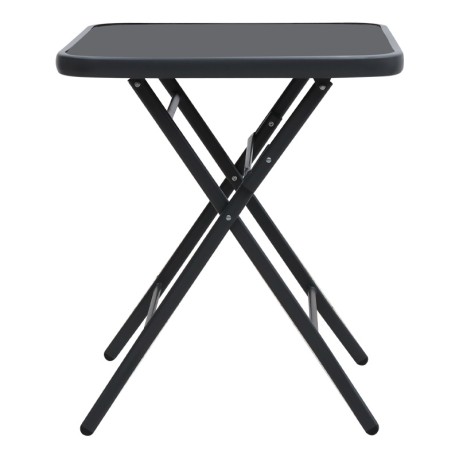 Lorento Megapap metal - tempered glass table in anthracite - black color 60x60x70cm.