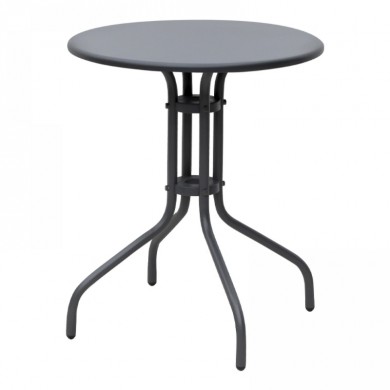 Palermo Megapap metal table in anthracite color Ø60x70cm.