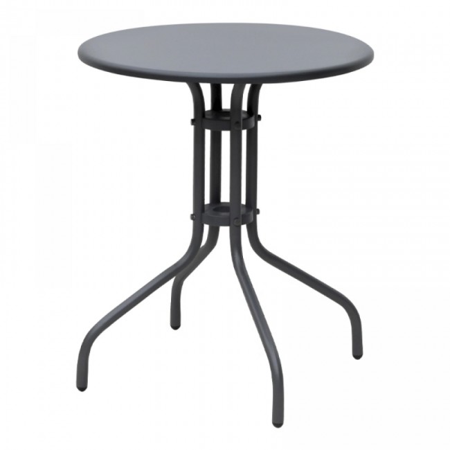 Palermo Megapap metal table in anthracite color Ø60x70cm.