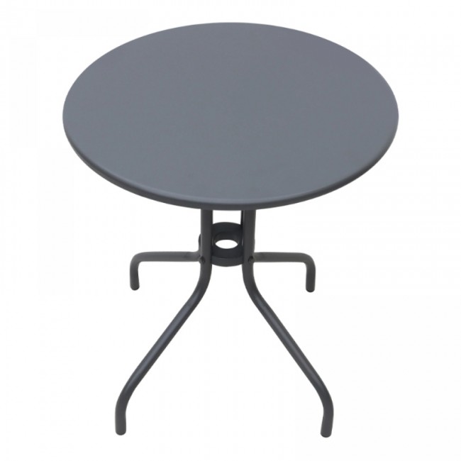 Palermo Megapap metal table in anthracite color Ø60x70cm.