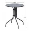 Palermo Megapap metal table in anthracite color Ø60x70cm.