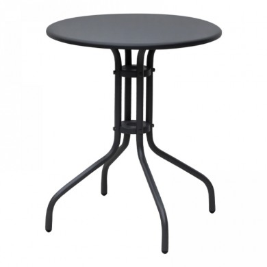 Palermo Megapap metal table in black color Ø60x70cm.