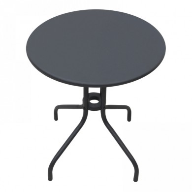 Palermo Megapap metal table in black color Ø60x70cm.