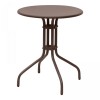 Palermo Megapap metal table in dark brown color Ø60x70cm.
