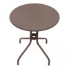 Palermo Megapap metal table in dark brown color Ø60x70cm.