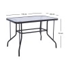 Toledo Megapap metal - tempered glass table in anthracite color 110x60x70cm.