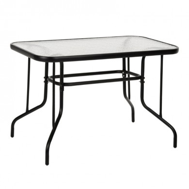Toledo Megapap metal - tempered glass table in black color 110x60x70cm.