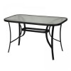 Toledo Megapap metal - tempered glass table in black color 120x70x70cm.