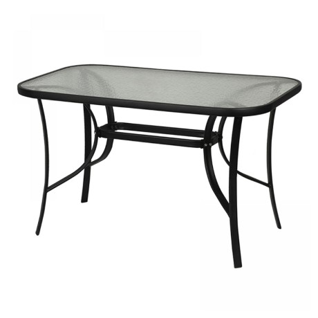 Toledo Megapap metal - tempered glass table in black color 120x70x70cm.