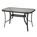 Toledo Megapap metal - tempered glass table in black color 140x80x70cm.