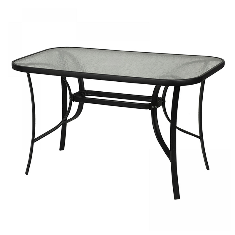 Toledo Megapap metal - tempered glass table in black color 140x80x70cm.