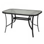 Toledo Megapap metal - tempered glass table in black color 140x80x70cm.
