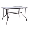 Toledo Megapap metal - tempered glass table in dark brown color 110x60x70cm.