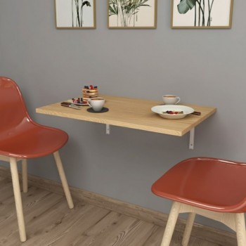 Ravan Megapap Kitchen table - Desk wall-mounted folding color sapphire oak 72x45cm.