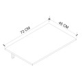 Ravan Megapap Kitchen table - Desk wall-mounted folding color sapphire oak 72x45cm.