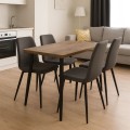 Levico Megapap Mdf/metallic table in acacia color 120x70x75cm.