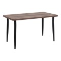 Levico Megapap Mdf/metallic table in smoked walnut color 130x70x75cm.