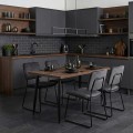 Levico Megapap Mdf/metallic table in smoked walnut color 130x70x75cm.