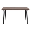 Levico Megapap Mdf/metallic table in smoked walnut color 130x70x75cm.