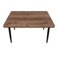 Levico Megapap Mdf/metallic table in smoked walnut color 130x70x75cm.