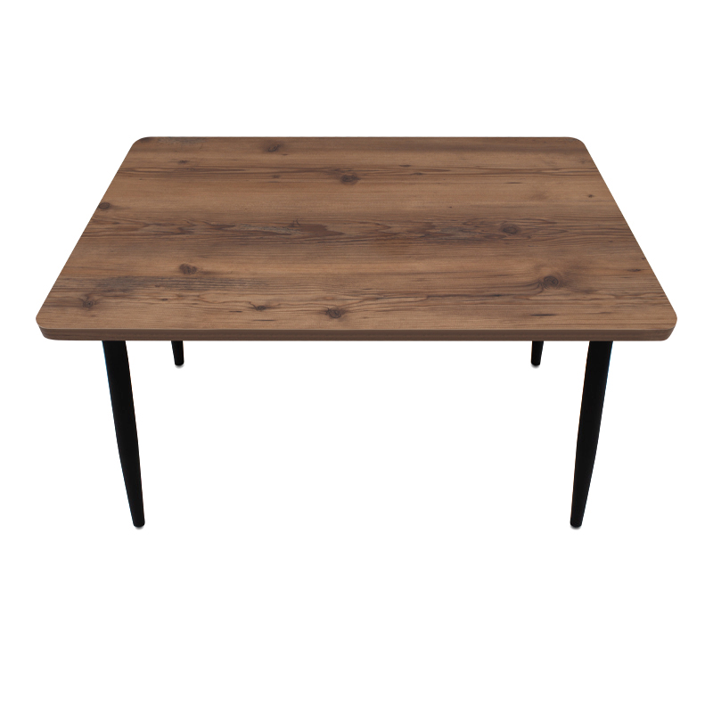 Levico Megapap Mdf/metallic table in smoked walnut color 130x70x75cm.