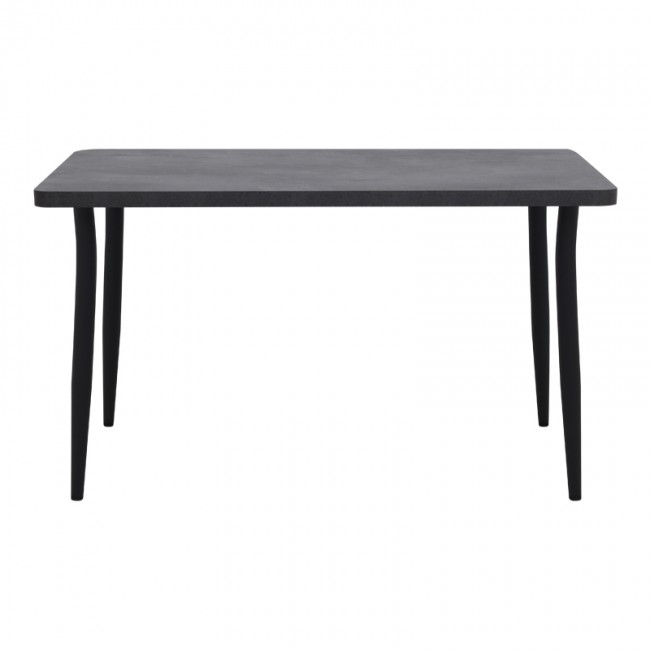 Τραπέζι Levico Megapap Mdf - μεταλλικό χρώμα σκούρο γκρι σκυροδέματος 130x75x75εκ.