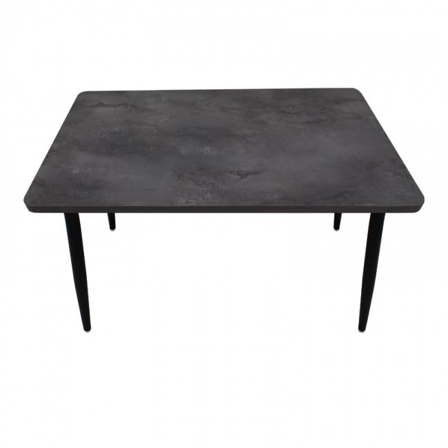 Τραπέζι Levico Megapap Mdf - μεταλλικό χρώμα σκούρο γκρι σκυροδέματος 130x75x75εκ.