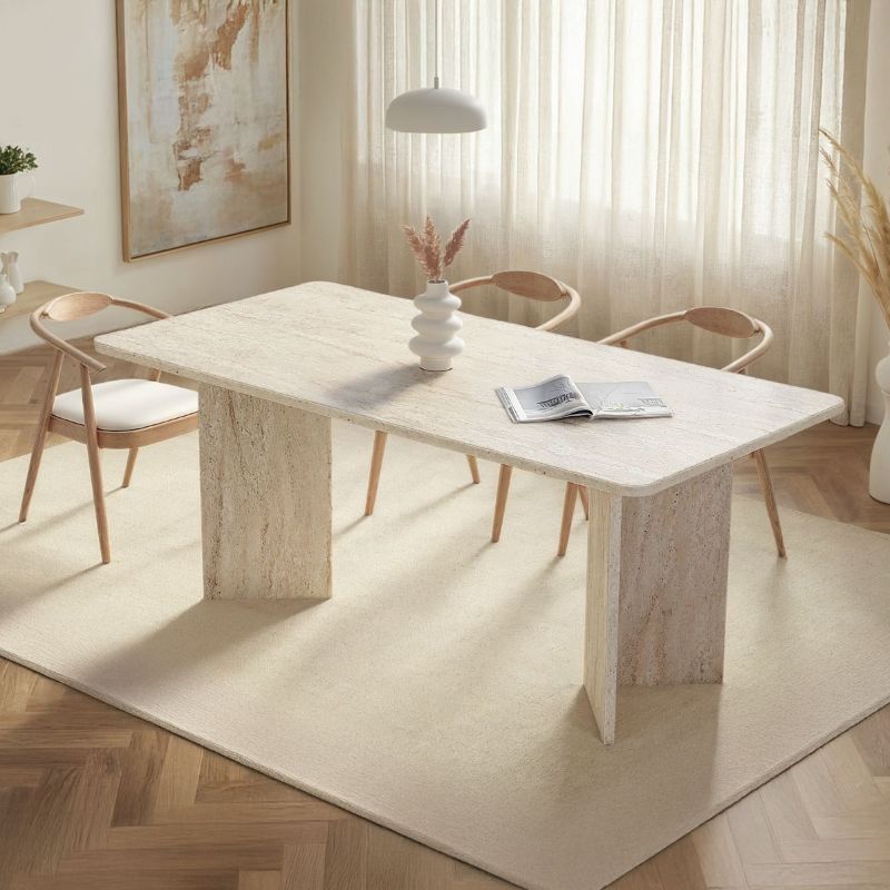 Linza Megapap melamine dining table in travertine color 180x90x75cm.