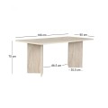 Linza Megapap melamine dining table in travertine color 180x90x75cm.