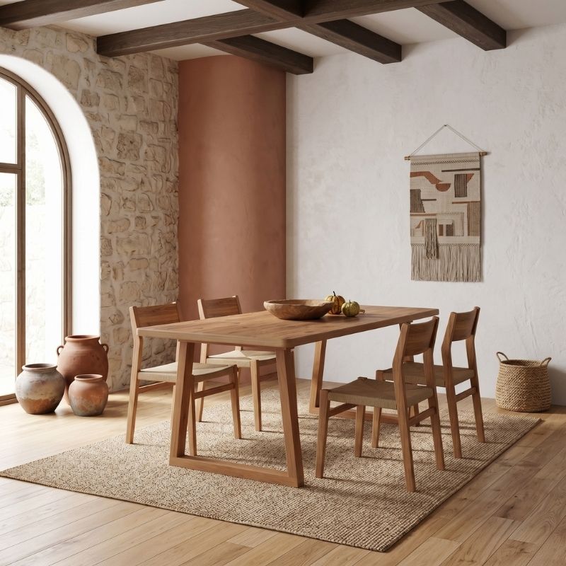 Τραπέζι Liora Megapap Mdf - ξύλινο χρώμα ακακίας 180x90x75εκ.