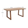 Τραπέζι Liora Megapap Mdf - ξύλινο χρώμα ακακίας 180x90x75εκ.
