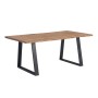 LIZARD-W Dining Table 140x80x78 Acacia Natural Finish (Black Paint)