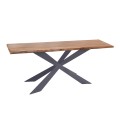 LIZARD-WT Dining Table 200x80x78cm Acacia Natural Finish (Black Paint)