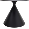 Τραπέζι Logan Megapap sintered stone - μέταλλο χρώμα γκρι εφέ μαρμάρου - μαύρο Ø120x72εκ.