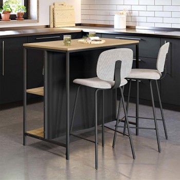 Τραπέζι μπαρ Detroit Megapap χρώμα sapphire oak - silky black 100x60x95εκ. Τραπέζι μπαρ Detroit Megapap χρώμα sapphire oak - silky black 100x60x95εκ.