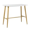 LAVIDA Bar Table 120x60 Metal Natural, White