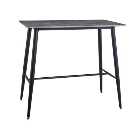 Τραπέζι μπαρ Lavida μεταλλικό - MDF χρώμα μαύρο - cement 120x60x106εκ.