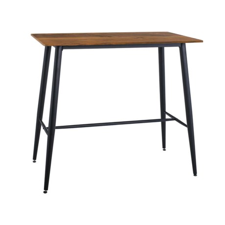 LAVIDA Bar Table 120x60 Metal Black, Antique Oak