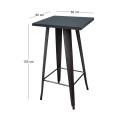 RELIX Bar Table 60x60 Metal Black