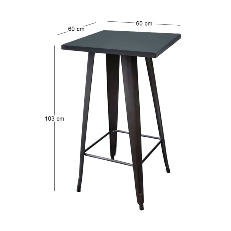 RELIX Bar Table 60x60 Metal Black